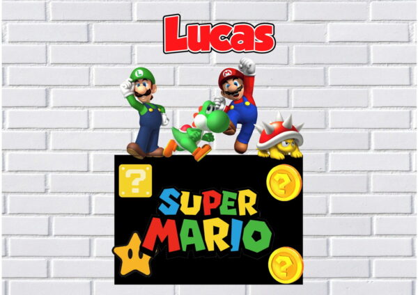 Arquivo de Corte Topo de Bolo Super Mario Flexi Foison