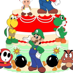 ARQUIVO DE CORTE TOPO DE BOLO SUPER MARIO