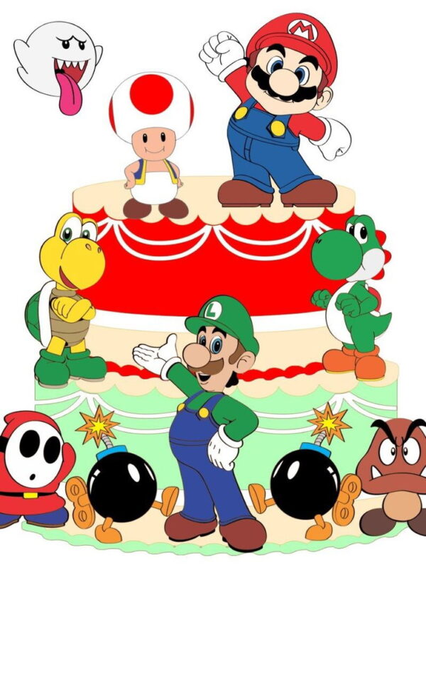 ARQUIVO DE CORTE TOPO DE BOLO SUPER MARIO