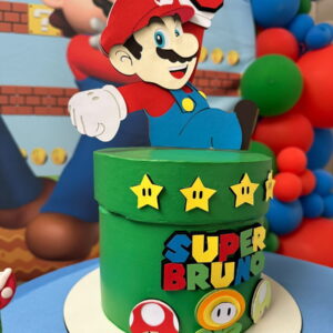 Arquivo de Corte Topo de Bolo Super Mario no Cano em Camadas