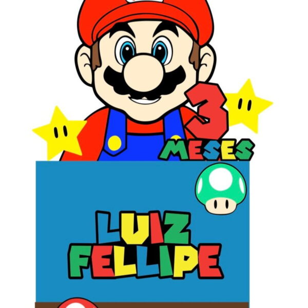Arquivo de Corte Topo de Bolo Super Mario