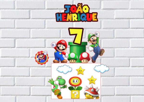 Arquivo de Corte Topo de Bolo Super Mario Studio 003