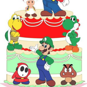 Arquivo de Corte Topo de Bolo Super Mario