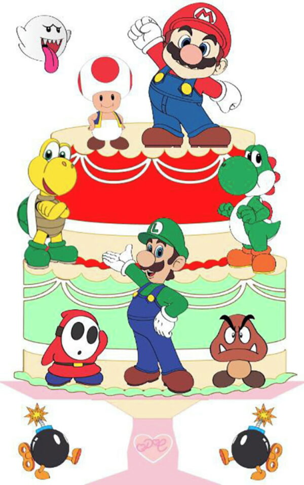 Arquivo de Corte Topo de Bolo Super Mario