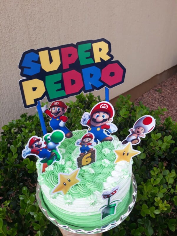 Arquivo de corte topo de bolo Super Mario