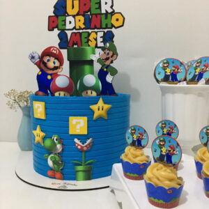 KIT 4 ARQUIVOS arquivo de corte topo de bolo super mario