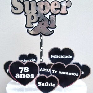 Arquivo de Corte STUDIO - Topo de Bolo Super Pai (R088)