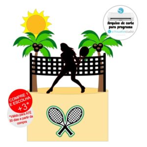 Arquivo de Corte Topo de Bolo Tênis Praia