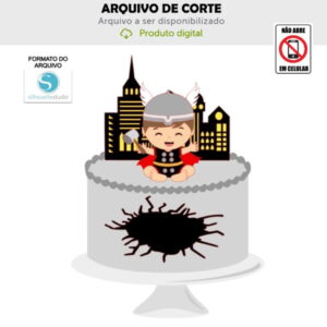 Arquivo de Corte Topo de Bolo Thor Bebê