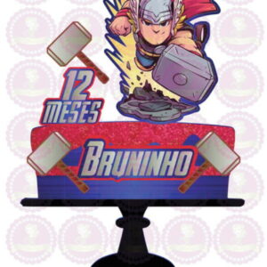 ARQUIVO DE CORTE - TOPO DE BOLO THOR CUTE 001 REF 137