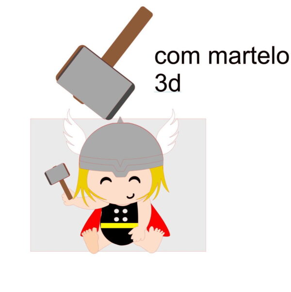 Arquivo de Corte Topo de Bolo Thor Cute