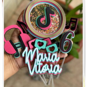 Arquivo de Corte Topo de Bolo Tik Tok