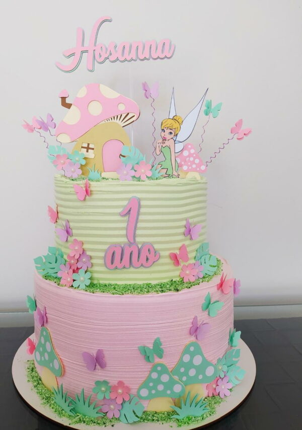 Arquivo de Corte Topo de Bolo Tinker Bell Cogumelos