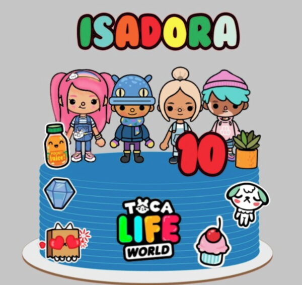 Arquivo de Corte Topo de Bolo Toca Life World