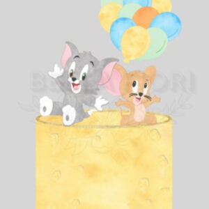 Arquivo de Corte Topo de Bolo Tom e Jerry Camadas - Bf