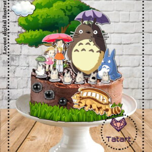 Arquivo de corte topo de bolo Totoro -001