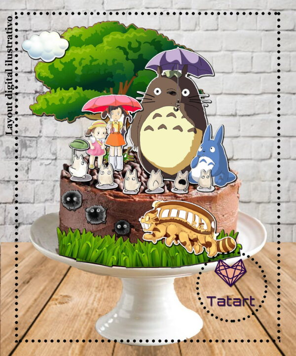 Arquivo de corte topo de bolo Totoro -001