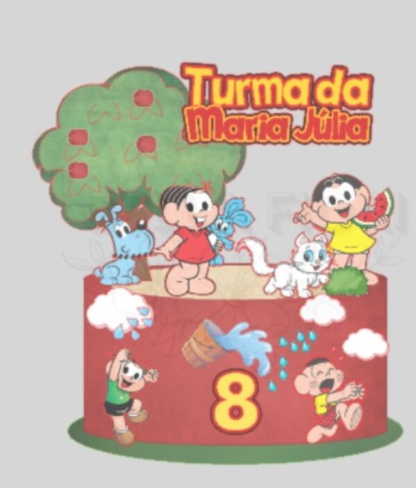 Arquivo de Corte Topo de Bolo Turma da Mônica 65 - Bf
