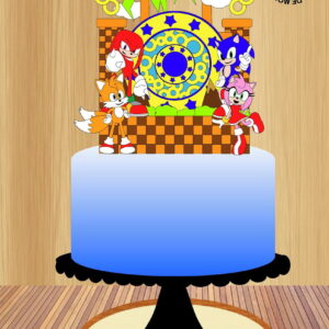 Arquivo de Corte Topo de Bolo Turma do Sonic