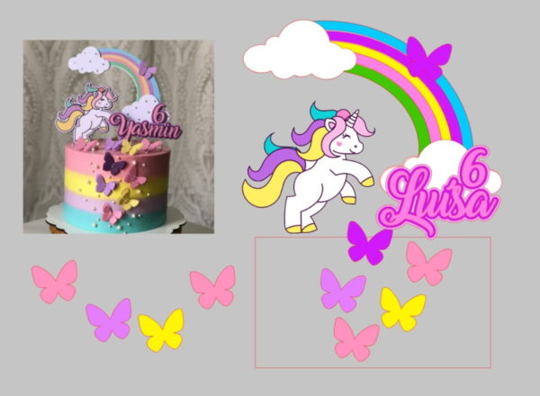 Arquivo De Corte Topo De Bolo Unicornio