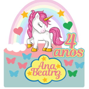 Arquivo de Corte Topo de Bolo Unicornio