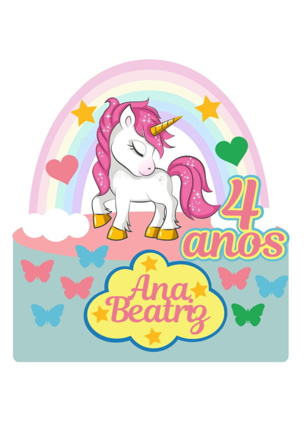 Arquivo de Corte Topo de Bolo Unicornio