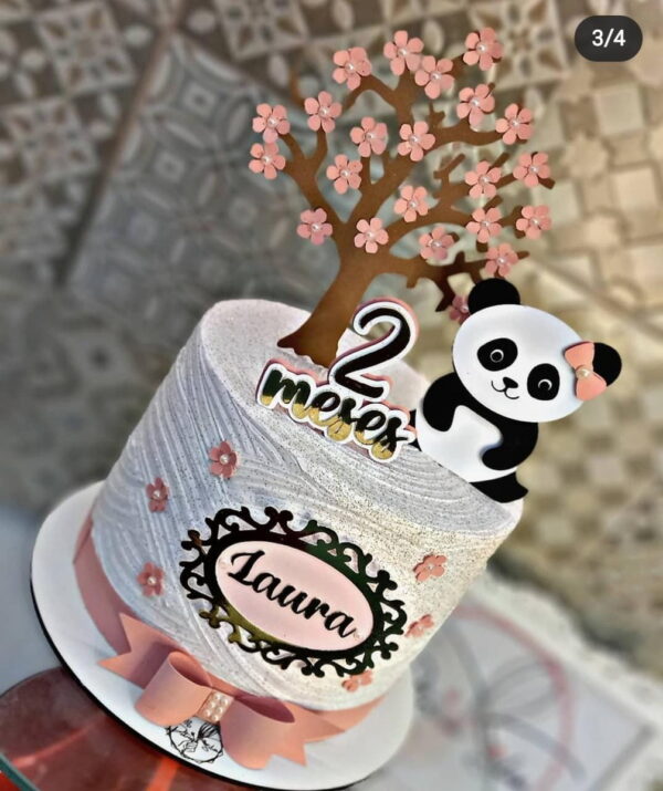 Arquivo De Corte Topo De Bolo Ursinha Panda Feliz