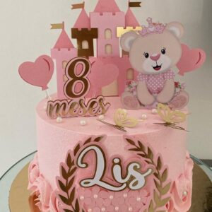 217 - Arquivo de Corte Topo de Bolo Ursinha Princesa 1