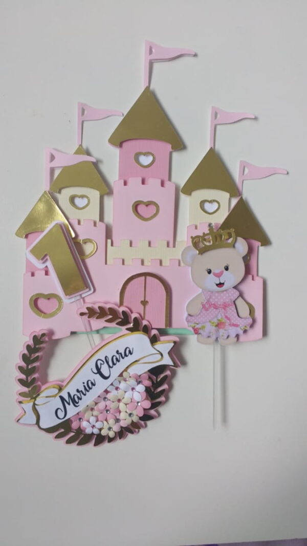 Arquivo de Corte Topo de Bolo Ursinha Princesa