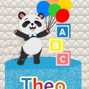 Arquivo de Corte Topo de Bolo Ursinho Panda Studio #4229