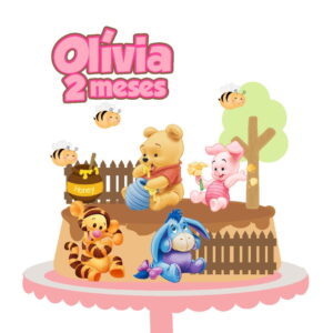 Arquivo de Corte Topo de Bolo Ursinho Pooh 01