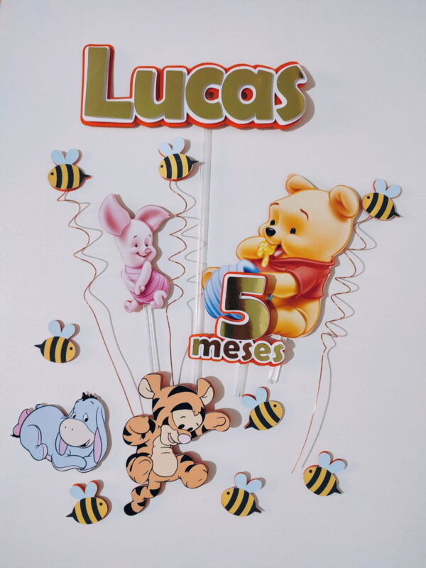 Arquivo de Corte Topo de Bolo Ursinho Pooh Studio 002