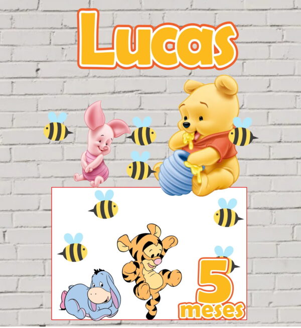 Arquivo de Corte Topo de Bolo Ursinho Pooh Studio 002 - Imagem 2