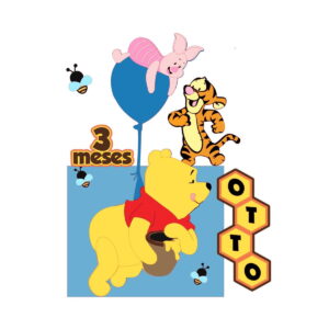 Arquivo de Corte Topo de Bolo Ursinho Pooh