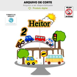 Arquivo de Corte Topo de Bolo Veículos - Pista