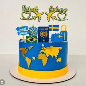Arquivo De Corte Topo De Bolo Viagem