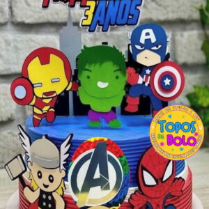 Arquivo de Corte Topo de Bolo Vingadores 01