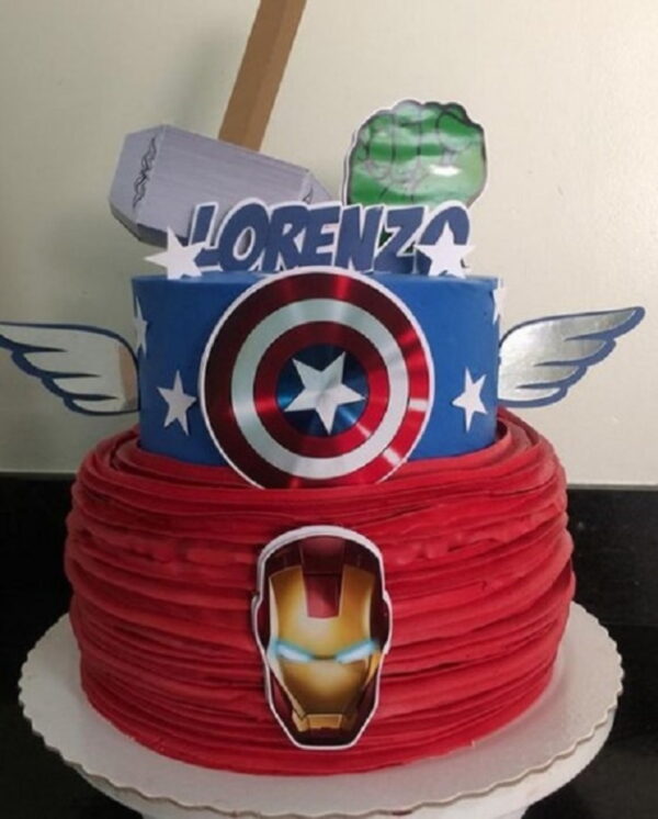 Arquivo de Corte Topo de Bolo Vingadores 02