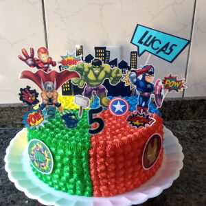 Arquivo de Corte Topo de Bolo Vingadores 04