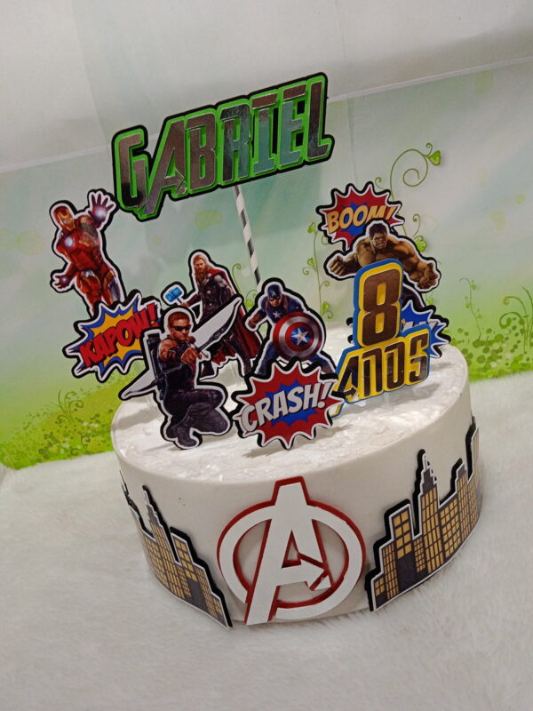 Arquivo De Corte Topo De Bolo Vingadores 06 (studio) - Image 3