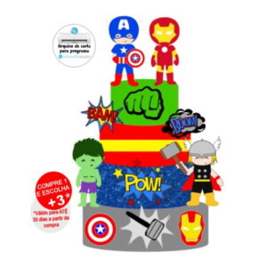 Arquivo de Corte Topo de Bolo Vingadores