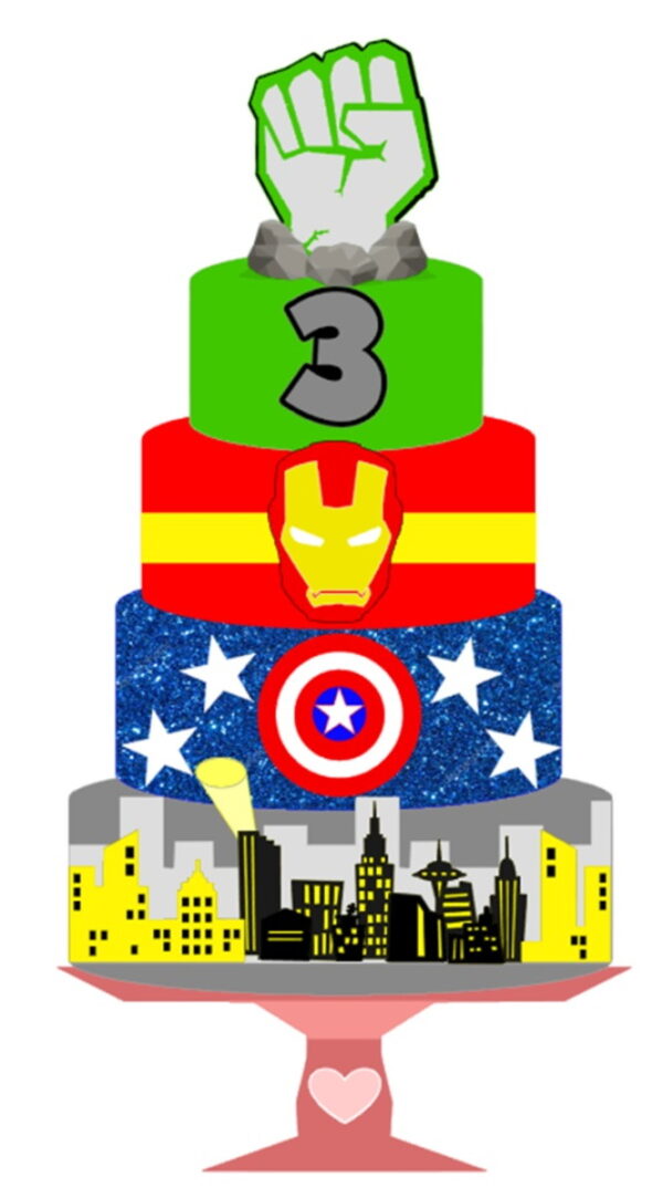 Arquivo de Corte Topo de Bolo Vingadores 11