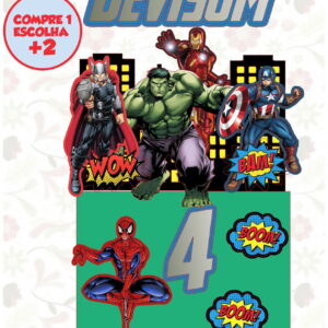 183 - Arquivo de Corte Topo de Bolo Vingadores 3