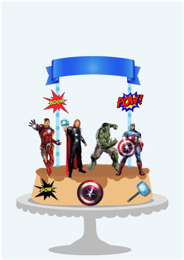 Arquivo de Corte Topo de Bolo Vingadores 3