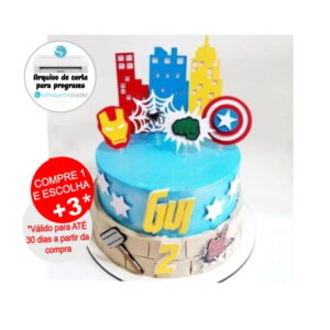 Arquivo de Corte Topo de Bolo Vingadores