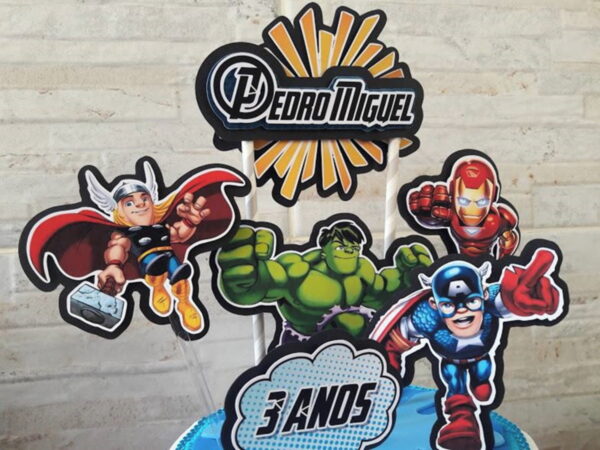 Arquivo de Corte Topo de Bolo Vingadores 9