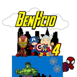 Arquivo de Corte Topo de Bolo Vingadores