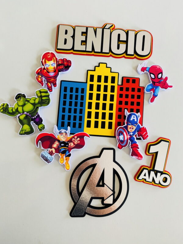 Arquivo de Corte Topo de Bolo - Vingadores Baby - Imagem 3