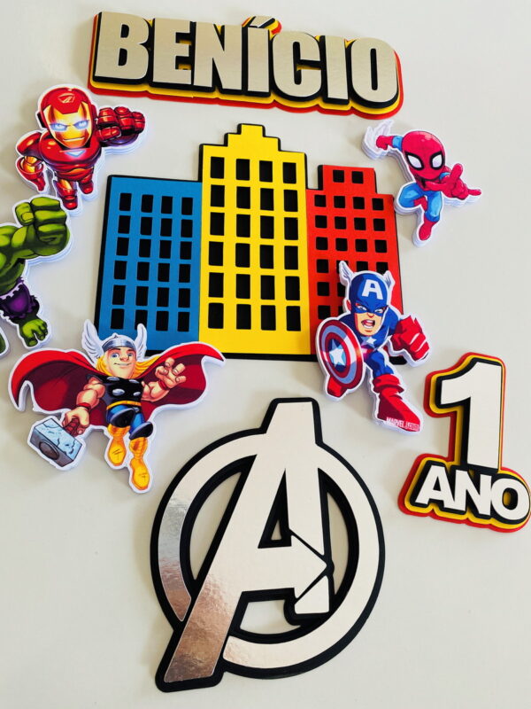 Arquivo de Corte Topo de Bolo - Vingadores Baby - Imagem 2