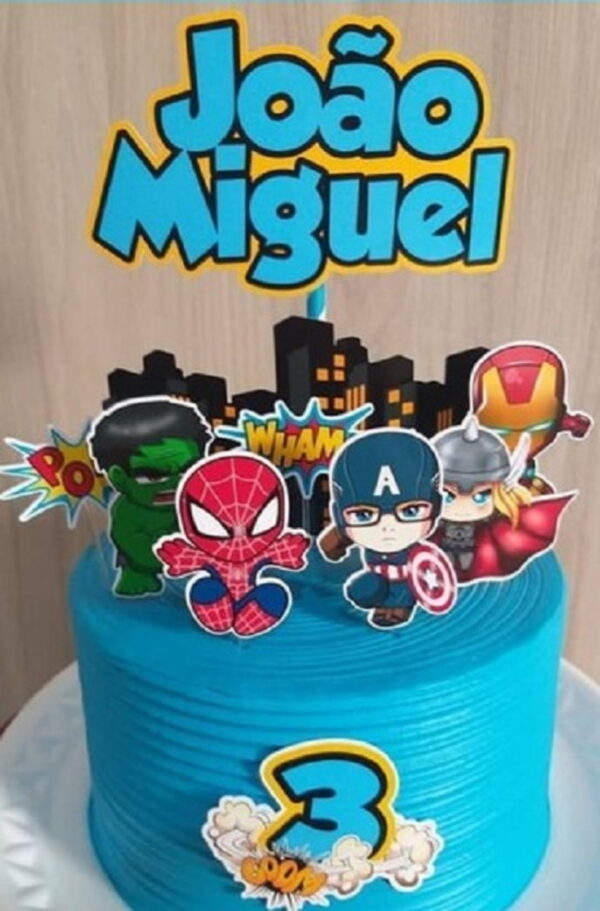 Arquivo de Corte Topo de Bolo Vingadores baby